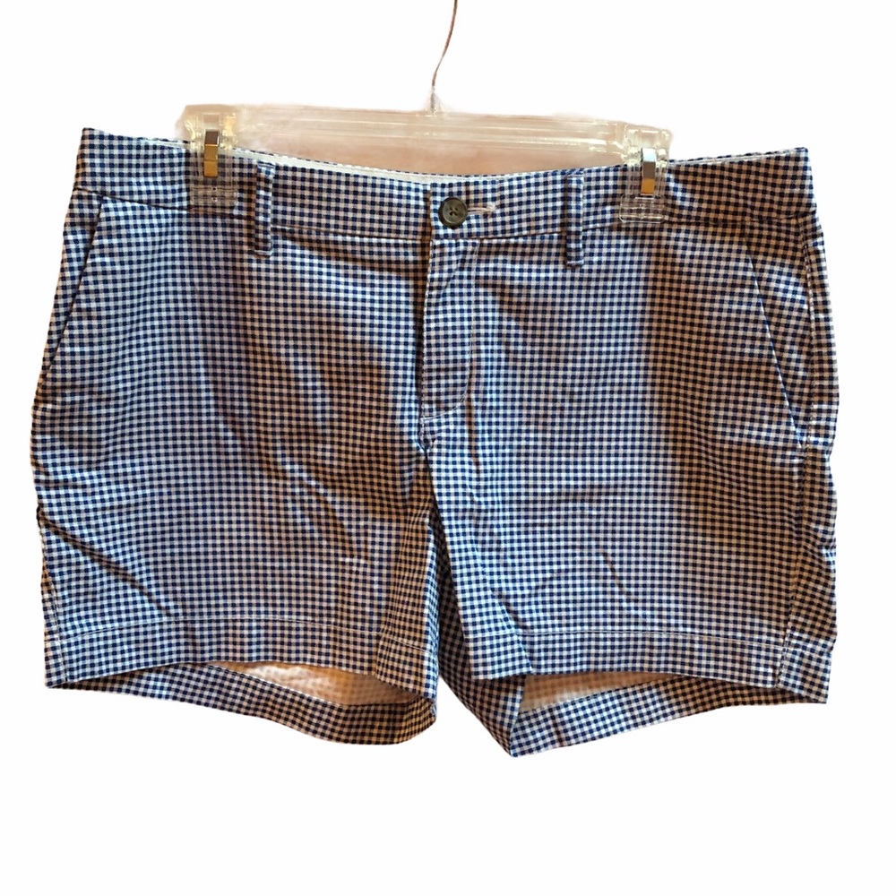 Old Navy Blue and white checked shorts Size 10